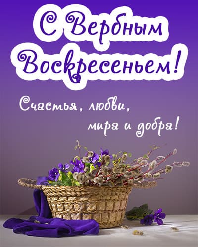 Поздравления с Вербным Воскресеньем 2024: картинки-поздравления, короткие СМС в стихах и прозе